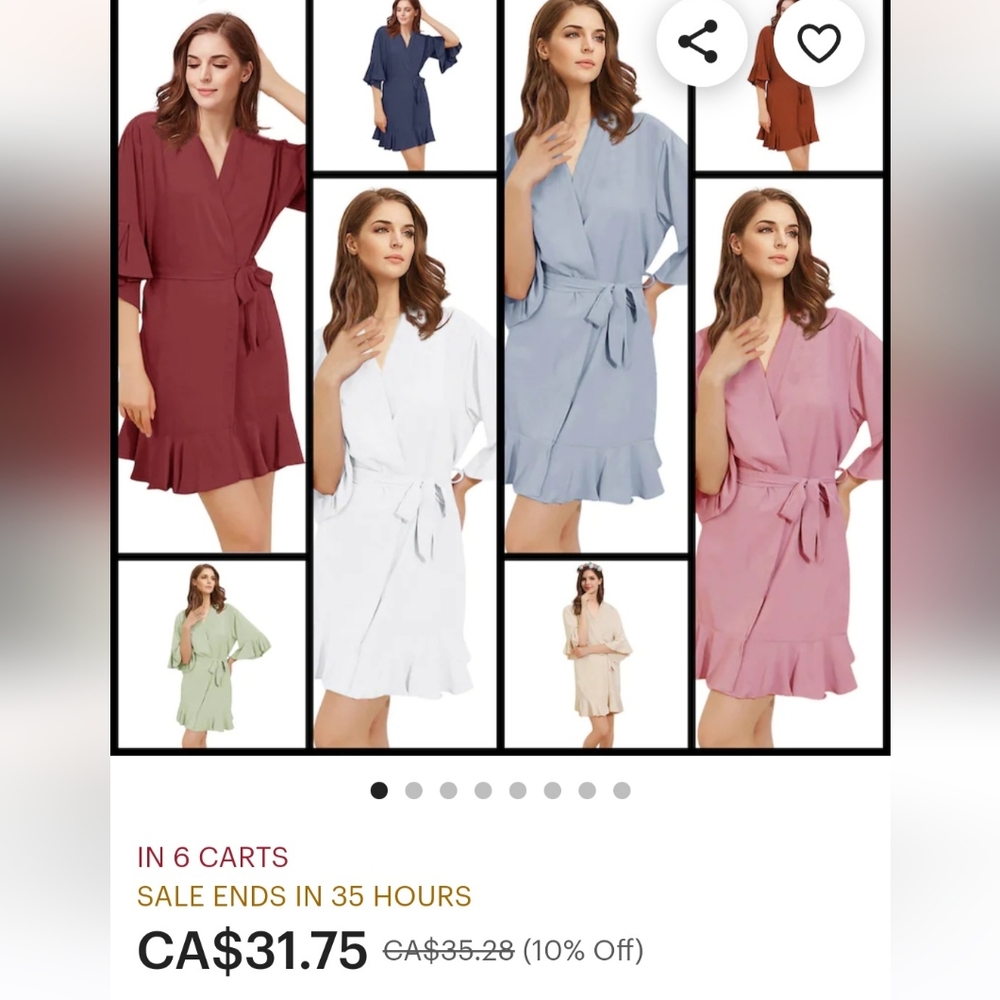3 bridesmaid / bride robes